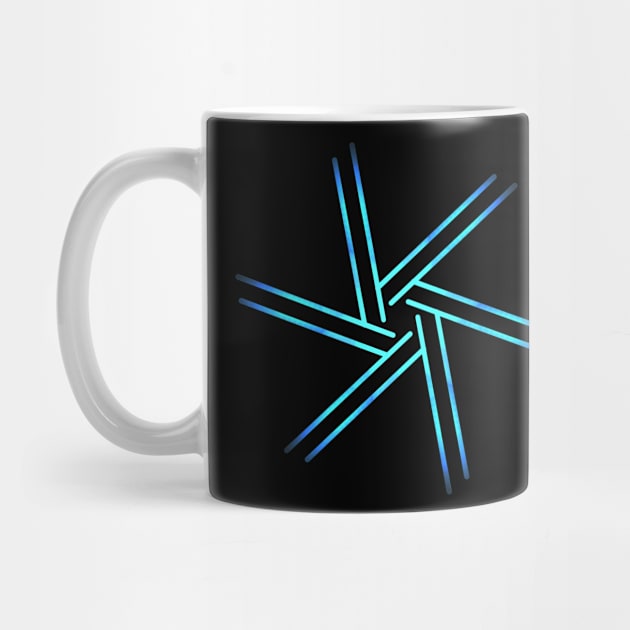 Neon blue geometric design by FariDesigns 